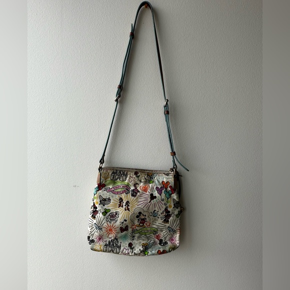 Dooney and Bourke Disney Parks White Sketch Character Cross Body Purse - Picture 6 of 16